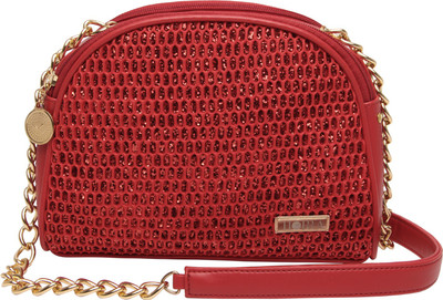 

Horra Women Evening/Party Red PU Sling Bag