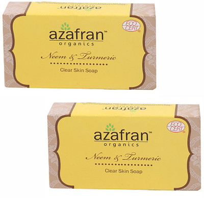 

Azafran Neem & Turmeric Clear Skin Soap(100 g, Pack of 2)