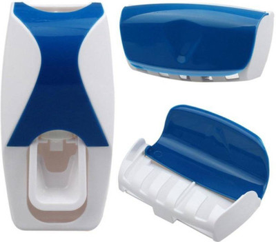

ROYALDEALSHOP BEST QUALITY Automatic Toothpaste Dispenser +Toothbrush Holder Set Family Set Wall Mount Rack Bath Oral Plastic Toothbrush Holder(Multicolor, Wall Mount)