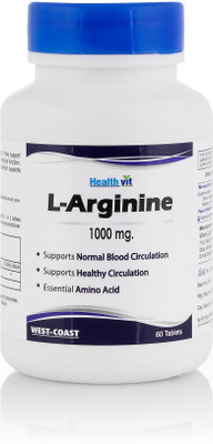 

HealthVit L-Arginine 1000mg Essential Amino Acids 60 Tablets(60 No)