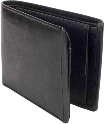 

N R CREATION Men Black Genuine Leather, Artificial Leather Wallet(5 Card Slots)