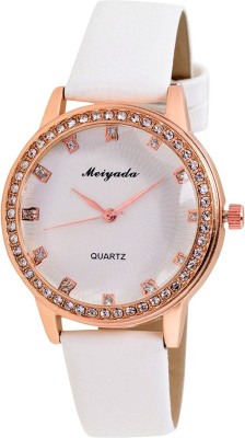 Maxi Retail Diamond Studded White Dial Watch  - For Women   Watches  (Maxi Retail)
