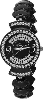 Rich Club RC-5365 Diamond Bezel Black Metal Watch  - For Girls   Watches  (Rich Club)