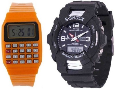 lavishable combo calculator orange black OST1 calculator watches Watch - For Boys & Girls Watch  - For Boys & Girls   Watches  (Lavishable)