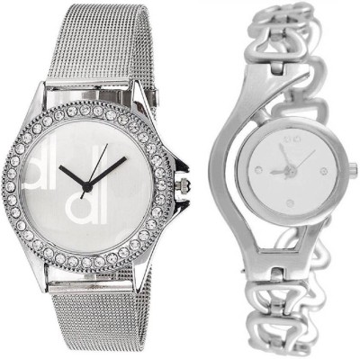 good friends dk silver+silver jali stylish combo for womens and girls Watch party and function Watch  - For Women   Watches  (Good Friends)