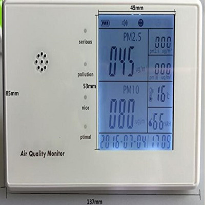 

Aeoss VOC PM 2.5 and PM10 Detector Air Monitor Indoor Hygro/Thermometer Temperature RH Humidity,for home gas air pollution monitor humidity sensor Room Air Purifier(White)