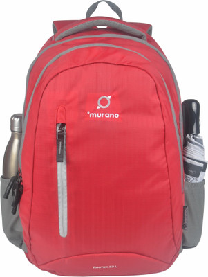 

Murano Light Weight Red Color 33 L Laptop Backpack(Red), White