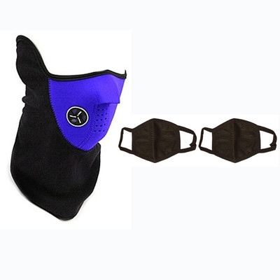 

Red Bravo'S Black, Blue Bike Face Mask for Men & Women(Size: Free, Balaclava)