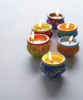 

Mati ke laal Earthen Candles Candle(Multicolor, Pack of 6)
