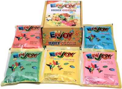 

ENJOY Holi Color Powder Pack of 5(Yellow, Green, Blue, Red, Pink, 500 g)