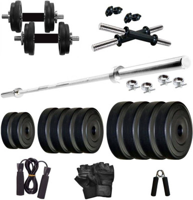 

Star X PVC 24 Kg weight with rods set and accessories Home Gym Combo(20 - 40 kg)