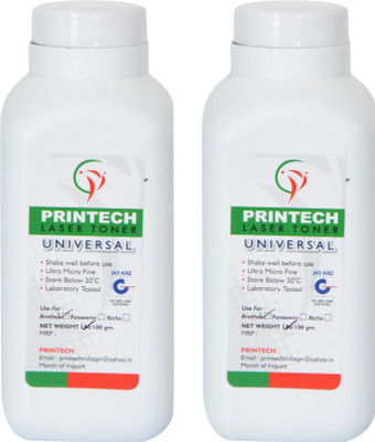 

PRINTECH Laser Toner Powder For Use In Brother 2040, 50, 70, 2820, 7010, 20, 25, 7220, 7420, TN 580, 2110, 3150, 70, 3250, 6600 (Black, Set of 2) Single Color Ink Toner Powder(Black)