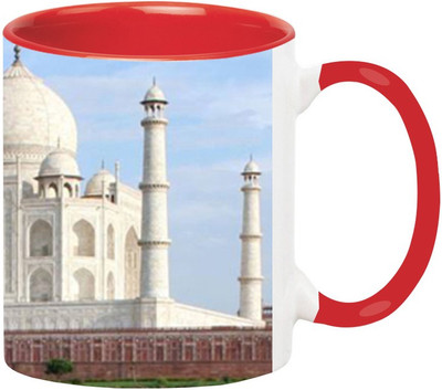

Ashvah Taj Mahal 691 Ceramic Mug(350 ml), Multicolor