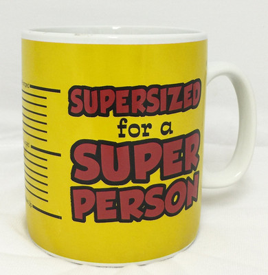 

NOROC Supersized for a Super Person" Giant Mug NOROC Supersized for a Super Person Giant Ceramic Mug(900 ml), Multicolor