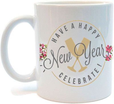 

Juvixbuy New Year &Quotes Printed Coffee Ceramic Mug(325 ml), Multicolor
