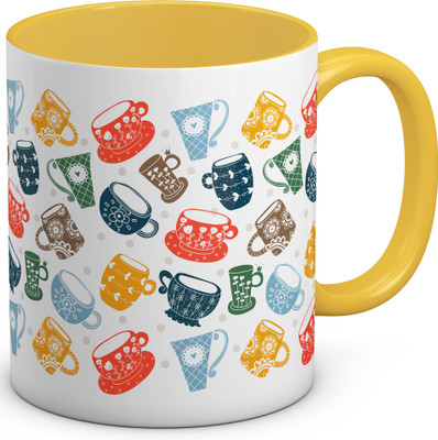 

OyeHoe Let me serve you Coffee Ceramic Mug(300 ml), Yellow