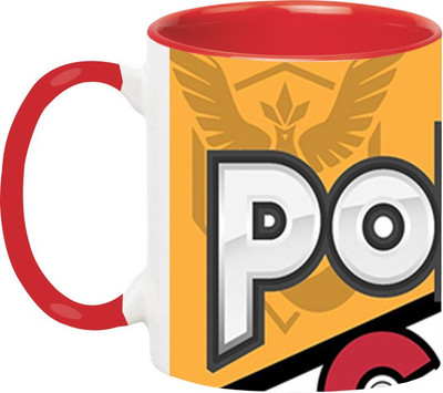 

Ashvah Pokemon Ceramic Mug(350 ml), Red