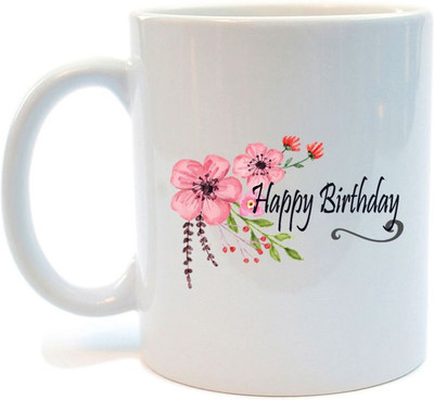 Juvixbuy Happy Birthday & Quotes Printed Coffee Ceramic Mug(325 ml), Multicolor