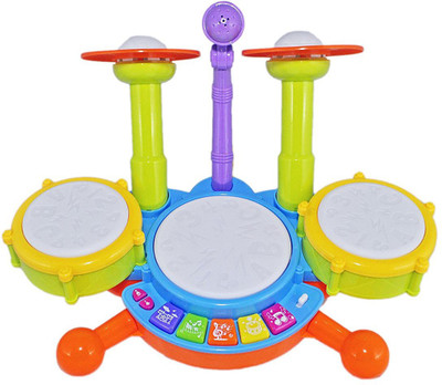 

Babysid Collections Drums Touch Electronic Set Big with Flashing Lights Size : 40 x 23 x 30 cm(Multicolor)