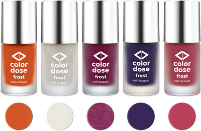 

COLOR DOSE Sweet Necter,Glitter Plum,Candy Bar,Pearl White,Berry Serup Sweet Necter,Glitter Plum,Candy Bar,Pearl White,Berry Serup(Pack of 5)