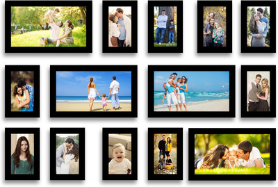 

Swadesi Stuff MDF Photo Frame(Black, 14 Photos)