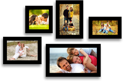 

Swadesi Stuff MDF Photo Frame(Black, 5 Photos)