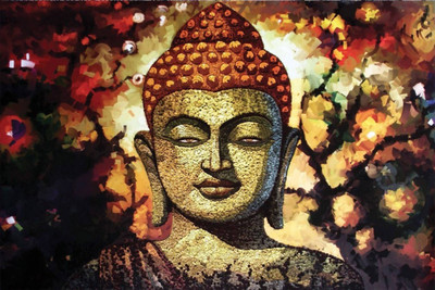 

Aabhaas Buddha Wall Poster Fine Art Print(12 inch X 18 inch, Rolled)