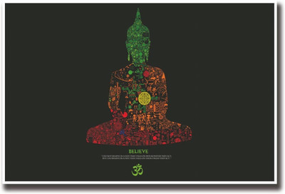 

Aabhaas Buddha Wall Poster Fine Art Print(12 inch X 18 inch, Rolled)
