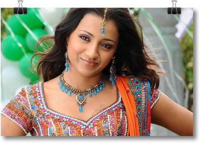 

Aabhaas Trisha Krishnan Wall Poster Fine Art Print(12 inch X 18 inch, Rolled)