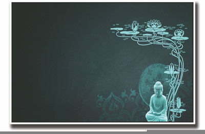 Aabhaas Buddha Wall Poster Fine Art Print(12 inch X 18 inch, Rolled)