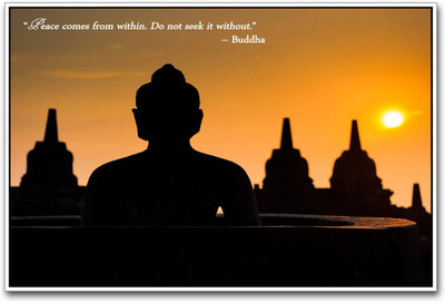 

Aabhaas Buddha Wall Poster Fine Art Print(12 inch X 18 inch, Rolled)