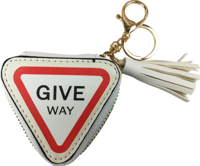 Bag of Small Things Coin Bag Purse Wallet Cartoon Animated Triangle White Coin Purse(White)