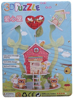 

Toyswala DIY Toy Hut Building 3D Puzzle(348 Pieces)