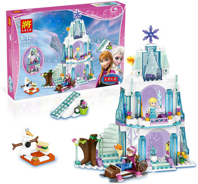 

Hum Enterprise Anna And Elsa Beautiful Castle With Amazing Structure And Features(299 Pieces)