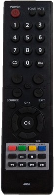 LipiWorld AK59 LCD LED TV Universal Compatible For  LCD LED TV Akai Remote Controller(Black)