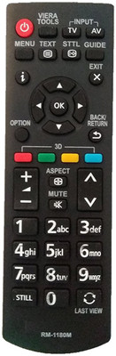 LipiWorld RM-1180M LCD LED TV Compatible For LCD LED TV Panasonic Remote Controller(Black)