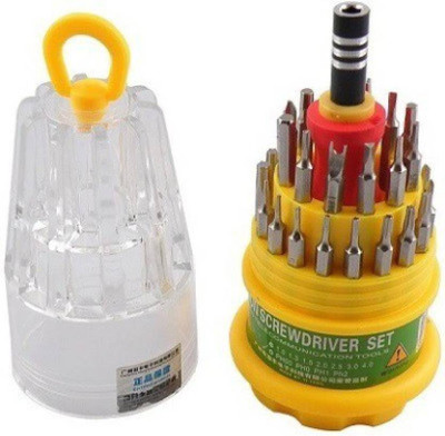 

Premsons 31 in 1 Magnetic Precision Screwdriver Tool Standard Screwdriver Set(Pack of 1), Yellow;red;silver