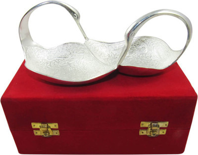 

GoldGiftIdeas Silver Plated Swan Shape Plate Bowl Serving Set