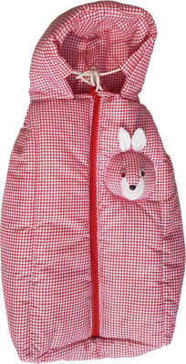 

My New Born All Season use, 100% Cotton, 4 in 1 high Quality comfortable Zipper Sleeping Bag Cum Carried Bed for babies Sleeping Bag(Maroon