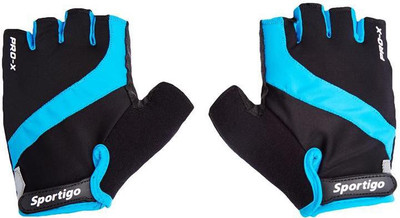 

Sportigo PRO-X GYM Gloves Black/Blue Gym & Fitness Gloves (M, Black)
