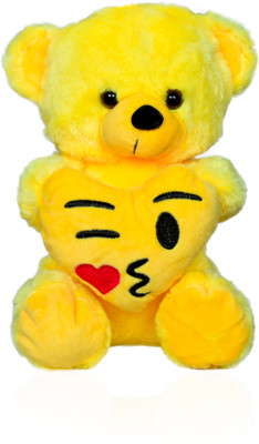 

Tiny's World Smiley teddy Yellow teddy with Smiley Heart - 25 cm(Yellow)