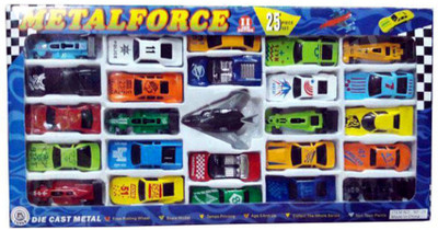

Bonkerz Die Cast 25 Piece Metal Car Set for Kids(Multicolor)