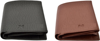 

Peacock Mundkar Boys Black Artificial Leather Wallet(11 Card Slots), Black & brown