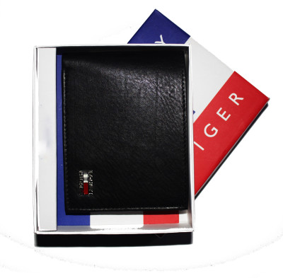 

Nietz Men Black Genuine Leather Wallet(3 Card Slots), Dark