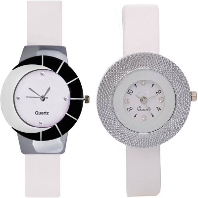 Gopal Retail Black white different design beautiful with white glory round beautiful techture on dial Watch  - For Girls   Watches  (Gopal Retail)