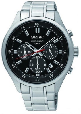 Seiko SKS587P1 SEIKO Men Black Chronograph Analogue Watch Watch  - For Men   Watches  (Seiko)