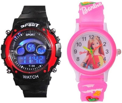 Peter india new latest combo redsports+barbie pink small Watch  - For Boys & Girls   Watches  (peter india)