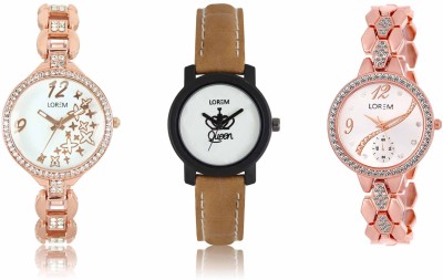 LOREM LR-209-210-215 Attractive Stylish Combo Watch  - For Women   Watches  (LOREM)