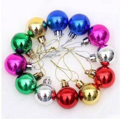 

S & S Handicrafts Chrome Ball mini 12p Hanging Ornaments Pack of 12
