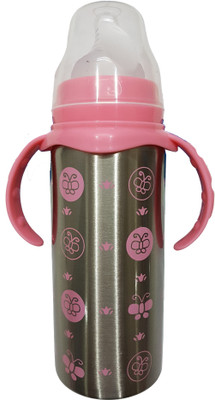 

GoodStart Baby Feeding Bottle in Stainless Steel with Thermal Insulation 4 months - 12 years - 180 ml(Pink)